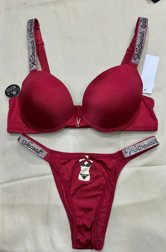 Ruby Luxe Diamond Bra Set ✨
