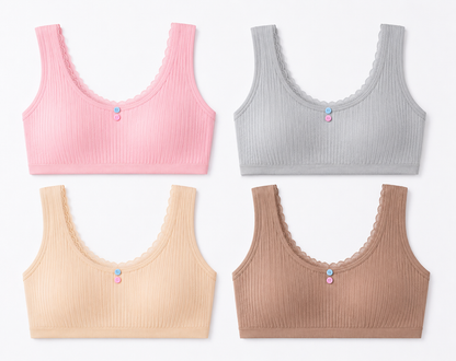 Pack of 4 - CloudSoft Non-Padded Comfort Bra