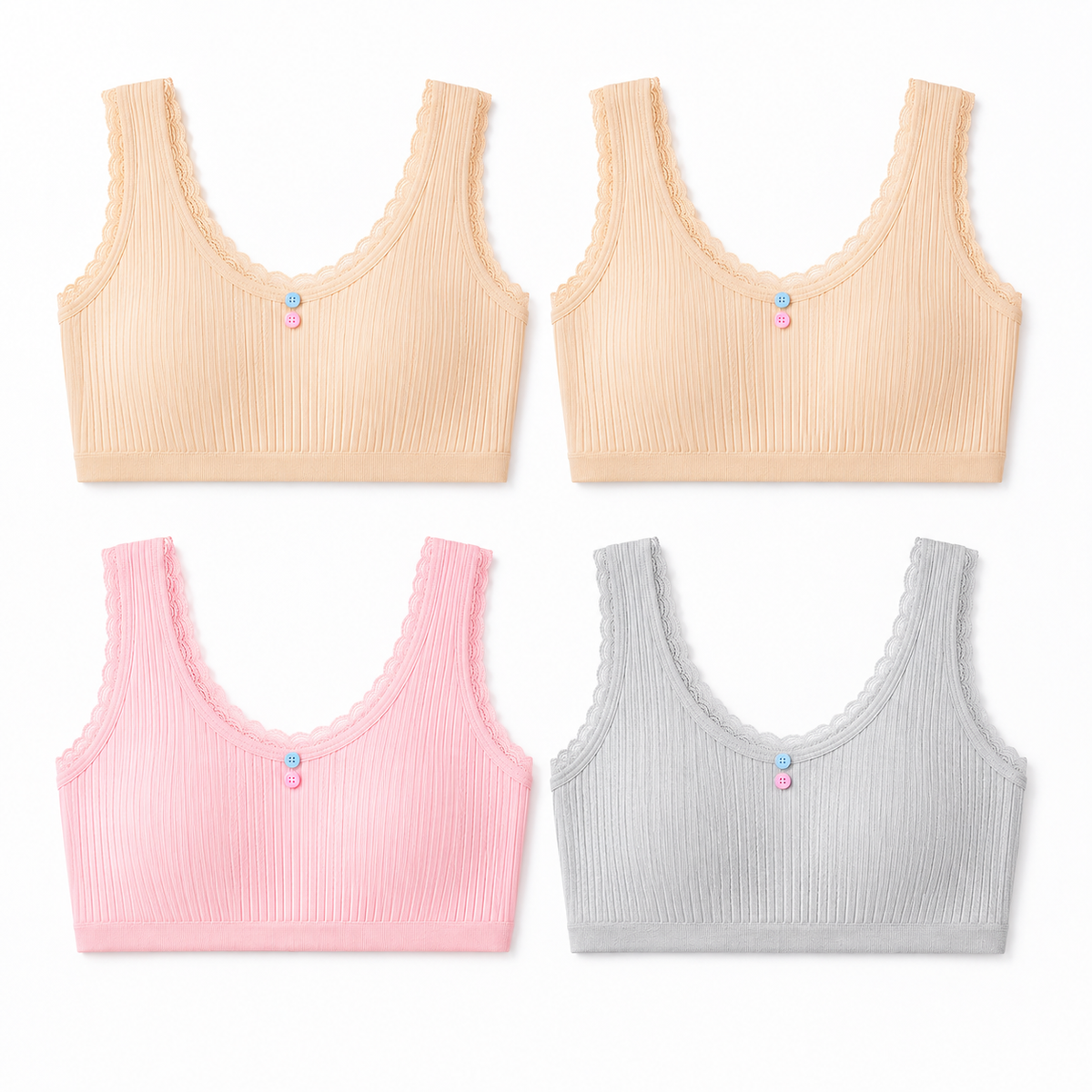 Pack of 4 - CloudSoft Non-Padded Comfort Bra