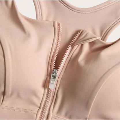 LADIES FRONT ZIP ACTIVE BRA
