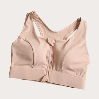 LADIES FRONT ZIP ACTIVE BRA