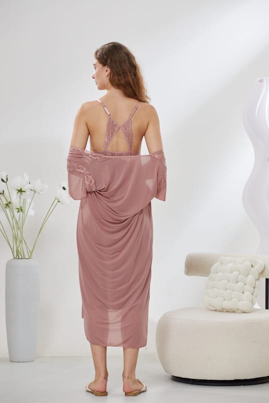 6-Piece Pure Silk Nightwear Set - Marvella Pink