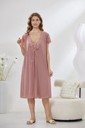 6-Piece Pure Silk Nightwear Set - Marvella Pink