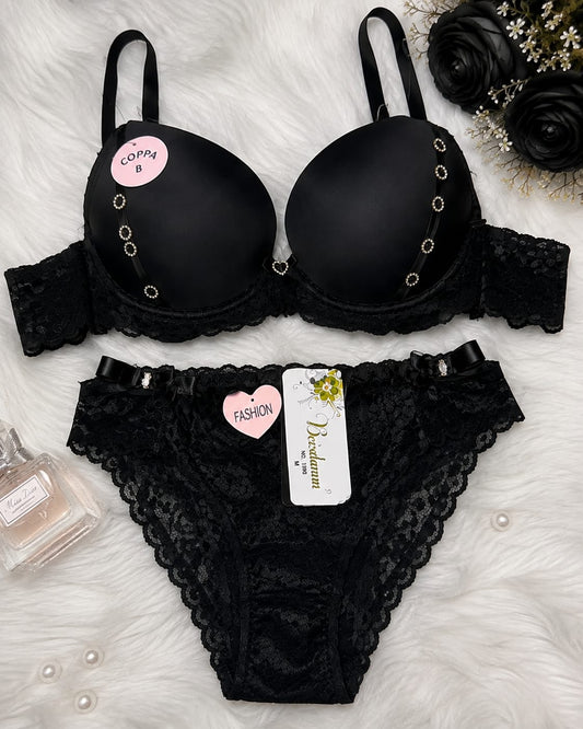 Pack of 3 Elegant Lace Push-Up Bra & Panty Set – Premium Comfort & Stylish Design