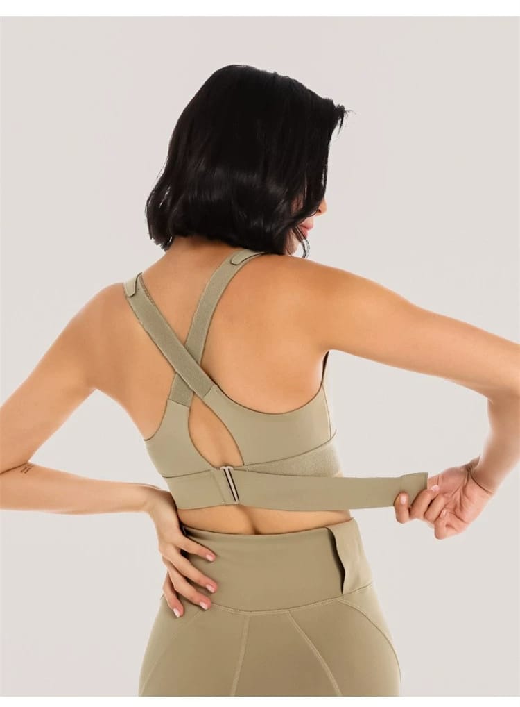LADIES FRONT ZIP ACTIVE BRA