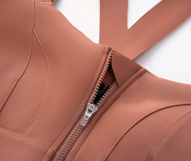 LADIES FRONT ZIP ACTIVE BRA