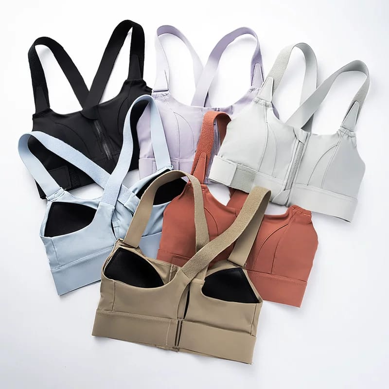 LADIES FRONT ZIP ACTIVE BRA