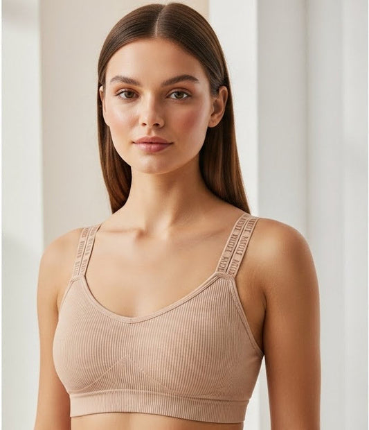 Love Secret Written Double Stripped Bralette